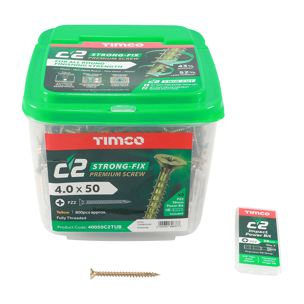 Wood Screws Tubs 4 x 50mm