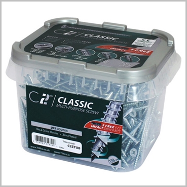 Silver Zinc Wood Screws Tubs