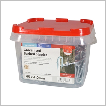 Barbed Staples 40mm 2.5kg Tub