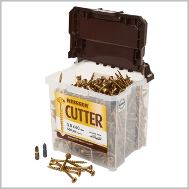 Reisser Cutter Woodscrew Tub - 5.0 x 60mm - Pack of 500