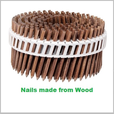 wooden coil nails made of wood