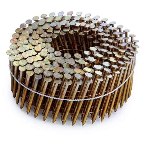 2.1 x 45mm ring shank galvanised coil nails flat